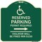 Signmission Modern Isa Connecticut Reserved Parking Permit Required Violators Fin Alum, 18" x 18", G-1818-23872 A-DES-G-1818-23872 - alternate 1